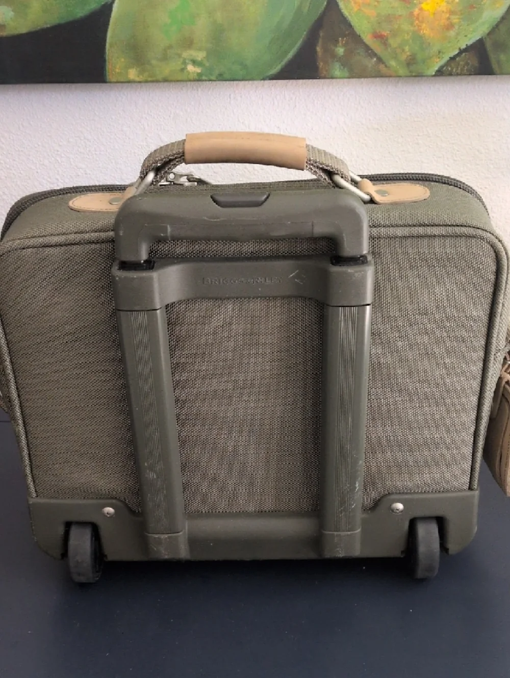 Briggs & Riley Taupe Carry-On Laptop Bag with Shoulder Strap
